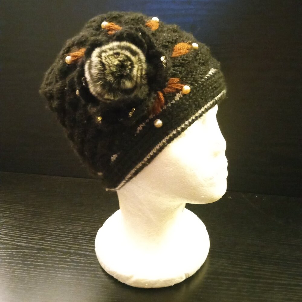 Women Crochet Handmade Cute Beanie Headpiece